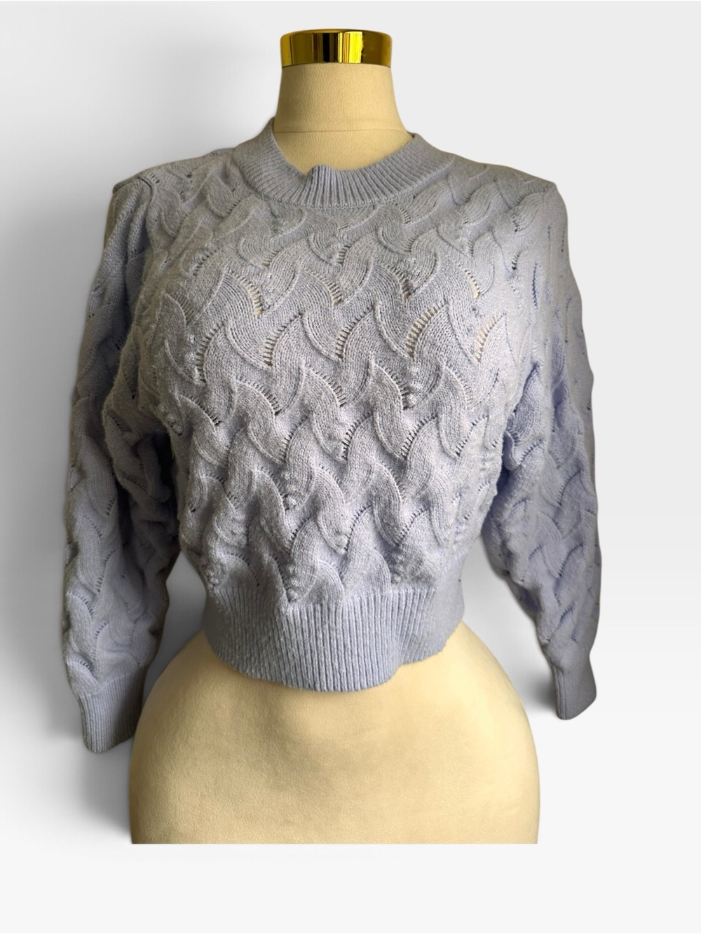 Chelsea & Theodore textured Sweater Size L / Lavanda Blue